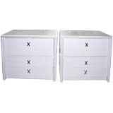 Paul Frankl Night Stands in Impeccable White Lacquer