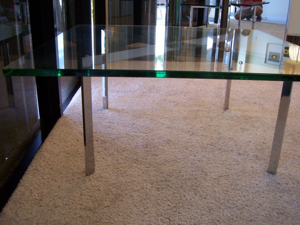 Brueton V Series Coffee Table in Steel In Good Condition For Sale In East Hampton, NY