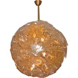 A Beautiful Very Large Glass Ball Chandelier by Mazzega
