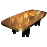 A Stunning Cocktail Table in Gilt Brass by Fernand Dresse