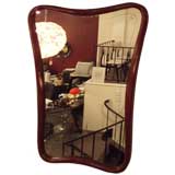 An Etched Mahogany Framed Wall Mirror
