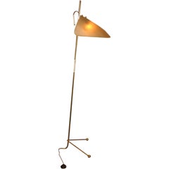 A Modernist Floorlamp in Brass by J.T Kalmar