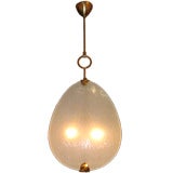 A Brass and Molded Glass Chandelier by Fontana Arte