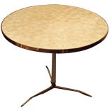 A Brass and Mother of Pearl Occasional Table by Cesare Lacca