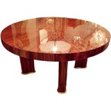 A Very Large Round Dining Table in Mahogany by Osvaldo Borsani