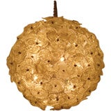 A Hand Blown Glass Flower Ball Chandelier by Venini