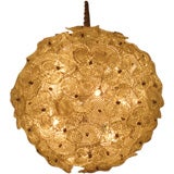 A Hand Blown Glass Flower Ball Chandelier by Venini