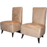 A Pair of Modernist Slipper Chairs by Osvaldo Borsani