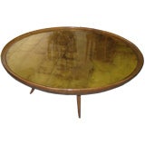 A Large Round Cocktail Table by Albert Saverys