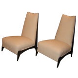 A Pair of Modernist Slipper Chairs by Paul Schneider von Esleben