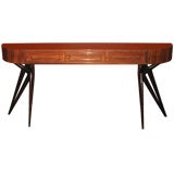 A Long Demi Lune Shaped Console in Rosewood by Ico Parisi