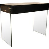 A Modernist Writing Desk / Vanity in Lacquer & Glass by Raphael