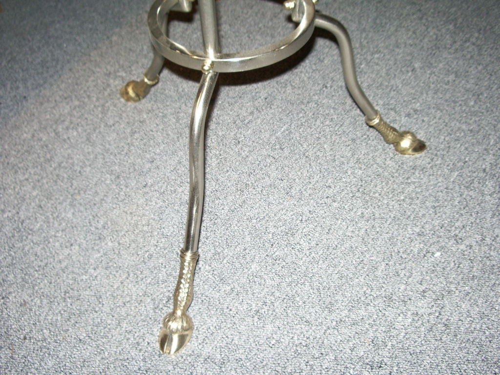 Metal and glass side table