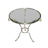 Metal and glass side table