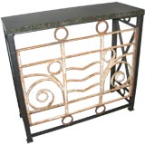 Antique Iron Console with Granite top