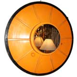 Vintage Painted Industrial gear mirror