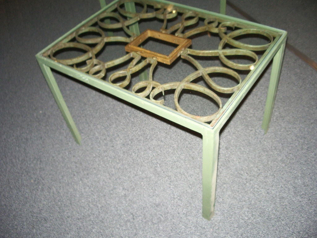 Pair of French Painted Gates made into tables