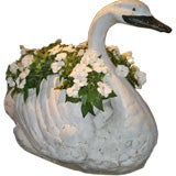 Large Cast Stone Swan