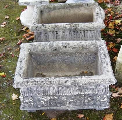 Pair of Carved Planters