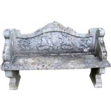 Antique Carved Stone Bench