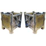 Pair of Faux Bois Planters