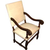 Antique Louis XII Spool Chair
