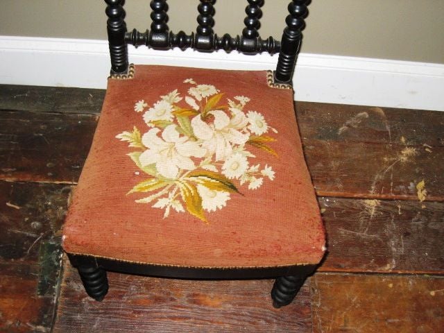 Wood Napoleon III Spool Chair