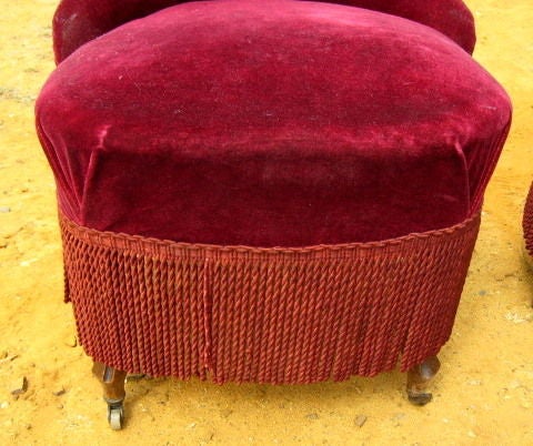 Pair of Napoleon III Slipper Chairs 1
