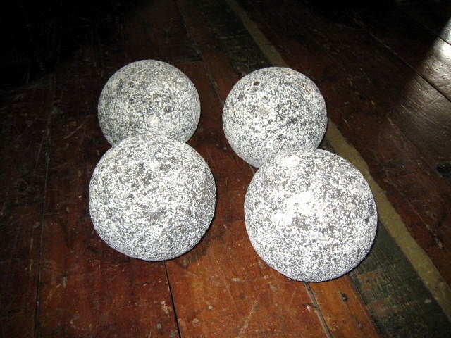 Set of Four Stone Balls