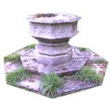 Antique Gothic Stone Fountain-Urn