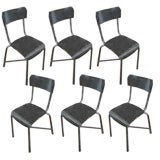Set of Six Industrial Dining Chairs