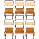 Set of Six Industrial Dining Chairs