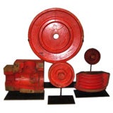 Antique Set of Five Industrial Gear Molds