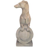 English 19thC Statue Of a Reclining Dog