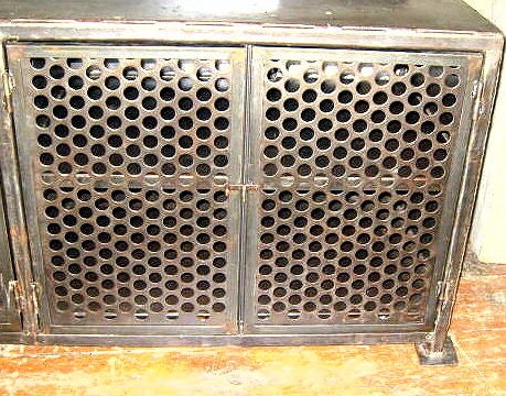 Iron 1940's French Industrial Credenza