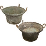Pair of French 19thC Copper Pots