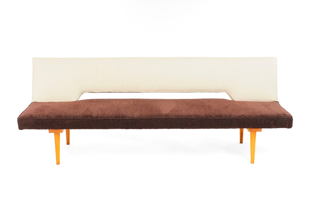 czech mid-century couch/fold-down day bed