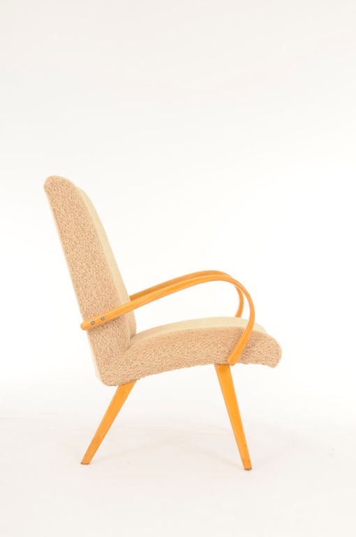 czech mid-century bentwood armchairs (pair); priced individually