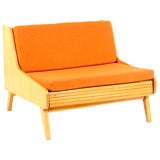 Retro czech mid-century fold-out settee day-bed