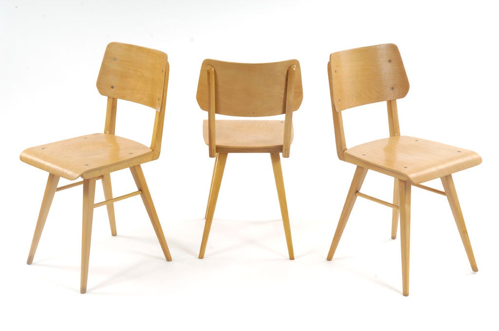 czech mid-century chairs (3); priced individually