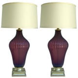 A Pair of Murano Lamps by Seguso