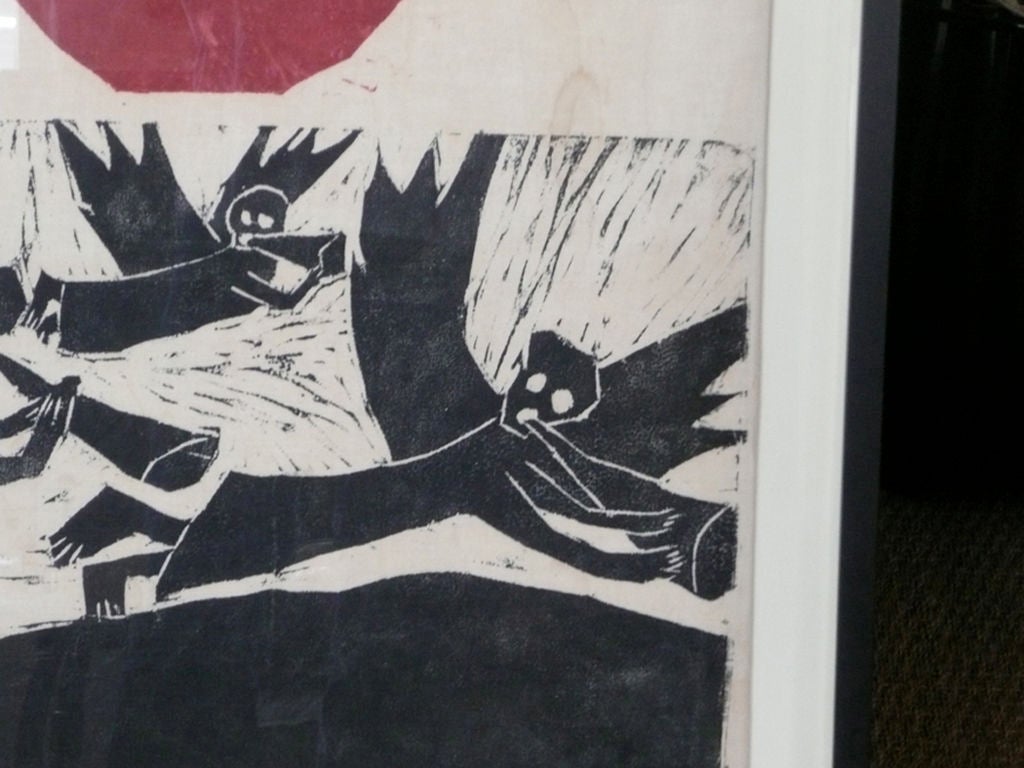 Vintage Bread and Puppet Theater Protest Banner