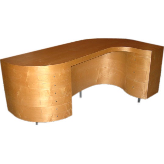 Jasper Morrison Curved Maple Desk at 1stDibs