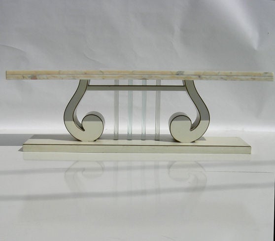 Hollywood Regency Style Narrow Coffee Table