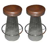 Pairs of Barstools in the Style of Warren Platner