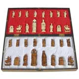 Finely Carved Ivory Chess Set