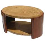 Art Deco Burled Wood Coffee Table