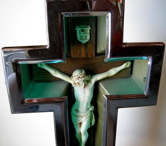 chrome neon jesus cross for sale