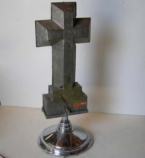 American Art Deco Neon Lighted Crucifix