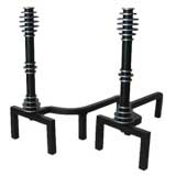 Art Deco Industrial Andirons